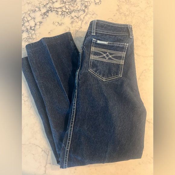 Vintage JORDACHE  Denim Jeans White Stitch Mom High Rise Sz 33L EUC - Picture 1 of 9